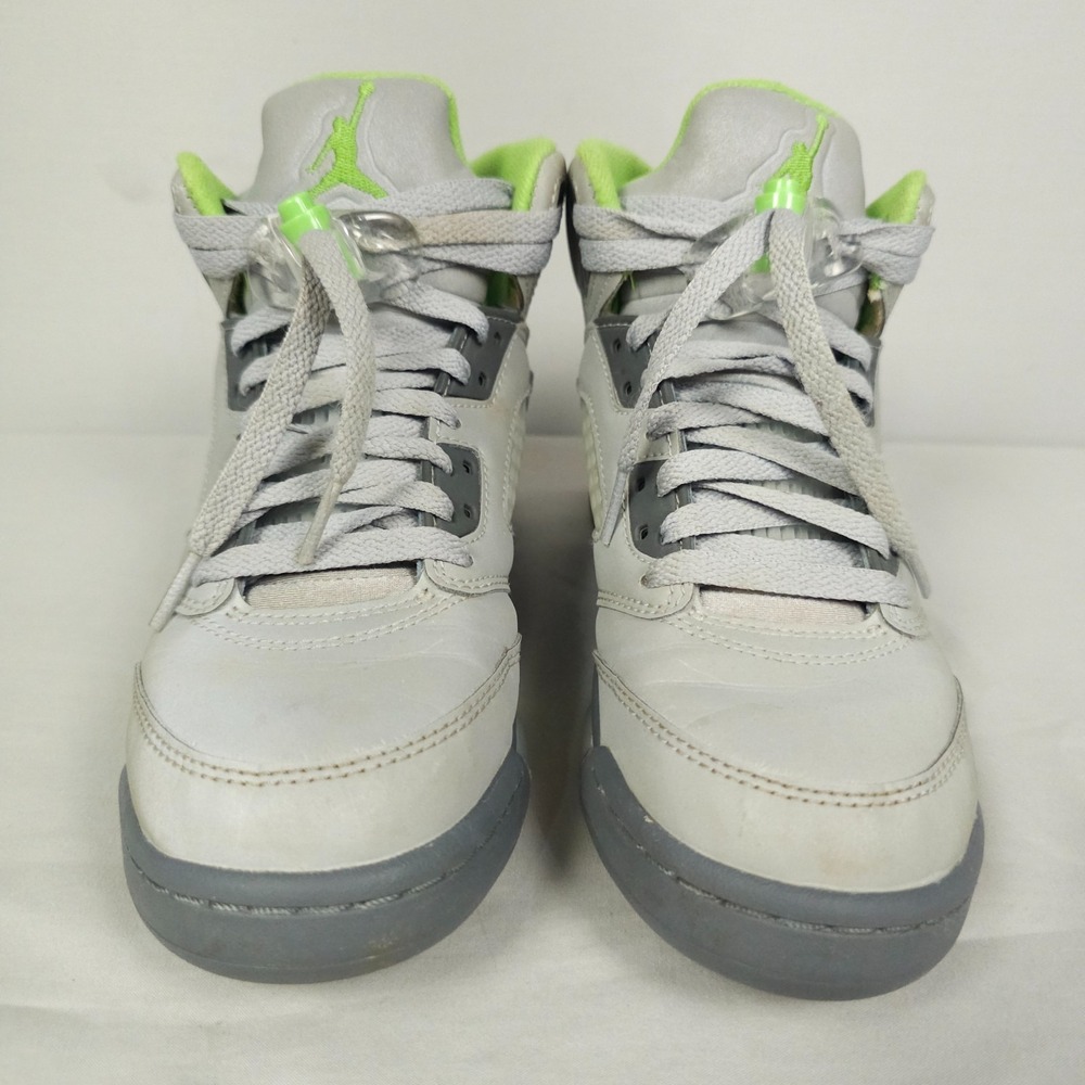 Nike Air Jordan 5 Retro Shoes Youth Size 5Y GS Green Bean Silver Reflective - Picture 2 of 16